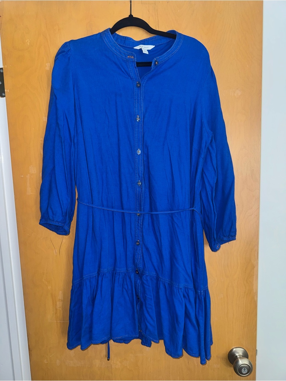 Royal Blue Button-Front Dress